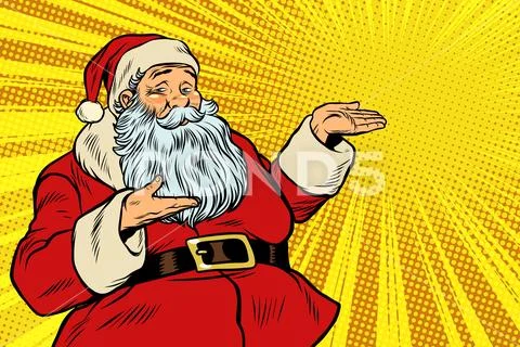 Santa Claus copy space template Stock Illustration