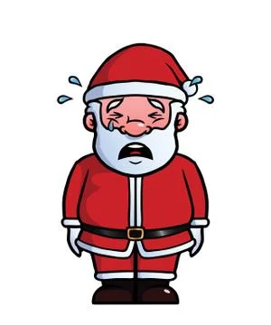 Santa Claus crying Stock Illustration