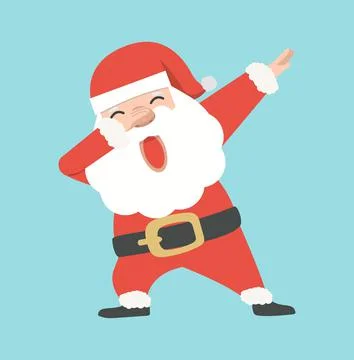 Santa Claus Dabbing Dance vector illustration Stock Illustration