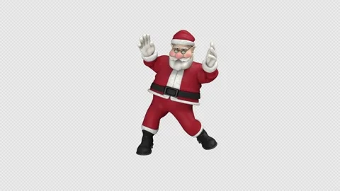Santa Claus dance - 3d render looped with alpha channel. Stock Footage 167537327