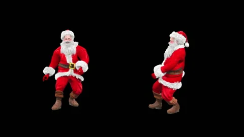 Santa claus Dance, with Alpha matte. Stock Footage 138282253
