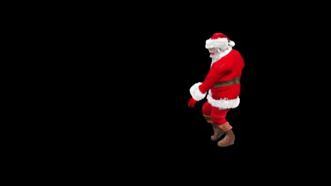 Santa claus Dance, with Alpha matte. Stock Footage 138282622