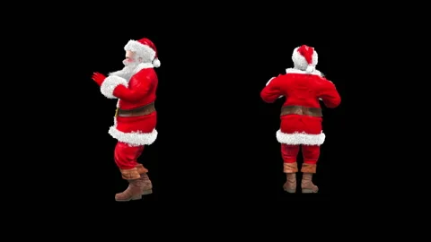 Santa claus Dance, with Alpha matte. Stock Footage 138282959
