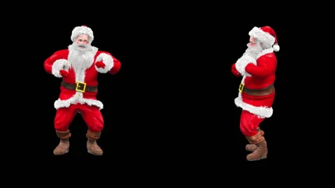 Santa claus Dance, with Alpha matte. Stock Footage 138283113