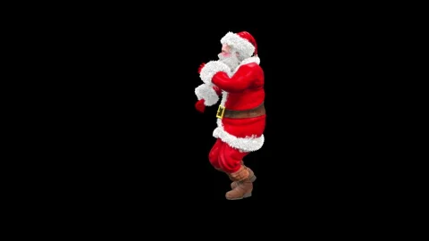 Santa claus Dance, with Alpha matte. Stock Footage 138283372