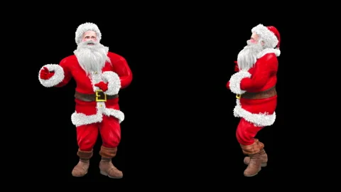 Santa claus Dance, with Alpha matte. Stock Footage 138283605