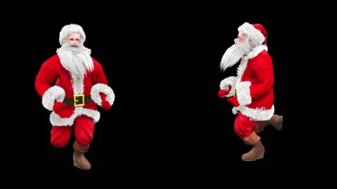 Santa claus Dance, with Alpha matte. Stock Footage 138283648
