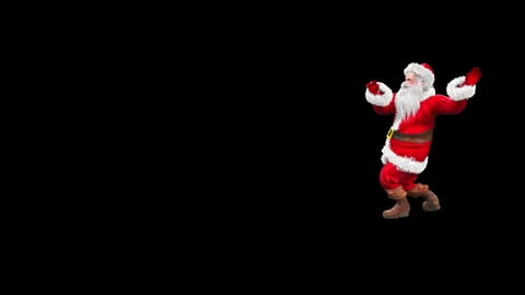 Santa claus Dance, with Alpha matte. Stock Footage 138283681