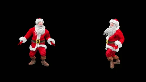 Santa claus Dance, with Alpha matte. Stock Footage 138283853