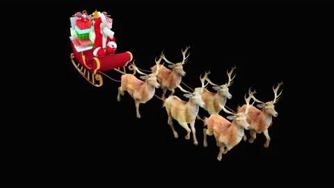 Santa claus Dance, with Alpha matte. Stock Footage 138285748