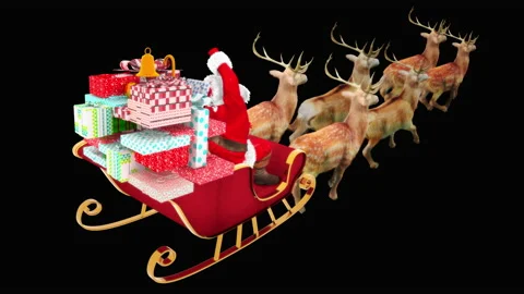 Santa claus Dance, with Alpha matte. Stock Footage 138285861