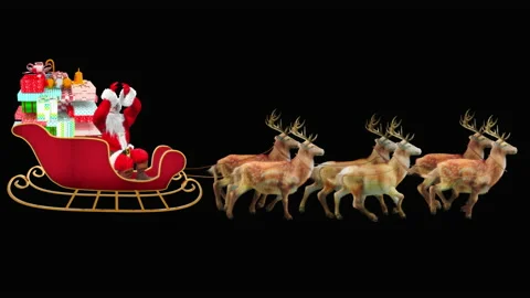Santa claus Dance, with Alpha matte. Stock Footage 138285981