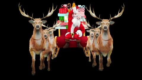 Santa claus Dance, with Alpha matte. Stock Footage 138286047