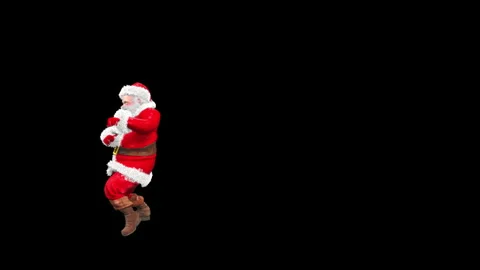 Santa claus Dance, with Alpha matte. 库存影片 144339332