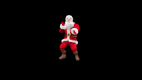 Santa claus Dance, with Alpha matte. 動画素材 144440808