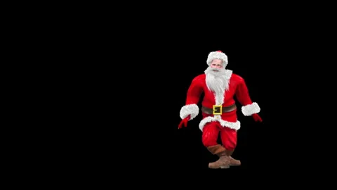 Santa claus Dance, with Alpha matte. Video stock 144469823