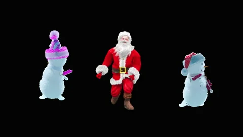 Santa claus Dance, with Alpha matte. 库存影片 166853688
