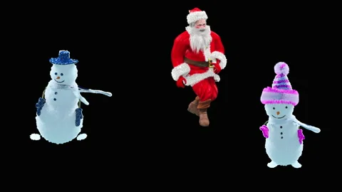 Santa claus Dance, with Alpha matte. 動画素材 220441663
