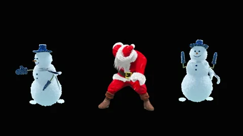 Santa claus Dance, with Alpha matte. 库存影片 220441977