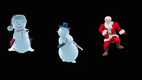 Santa claus Dance, with Alpha matte. 库存影片 220442027