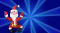 Santa Claus dance on blue HD Footage