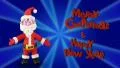 Santa Claus dance on blue HD Footage