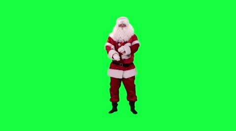 Santa Claus dancing chroma key (green screen) Stock Footage 54684014