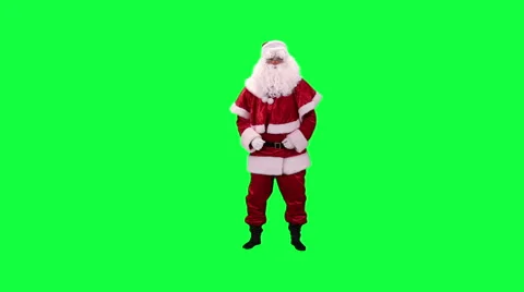Santa Claus dancing chroma key (green screen) Stock Footage 54684016