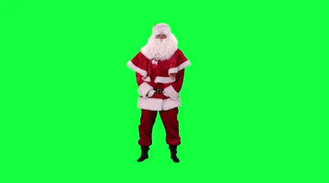 Santa Claus dancing chroma key (green screen) Stock Footage 54684059