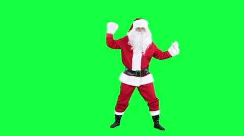 Santa Claus dancing chroma key (green screen) Stock Footage 54928288