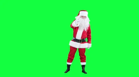 Santa Claus dancing chroma key (green screen) Stock Footage 54928296