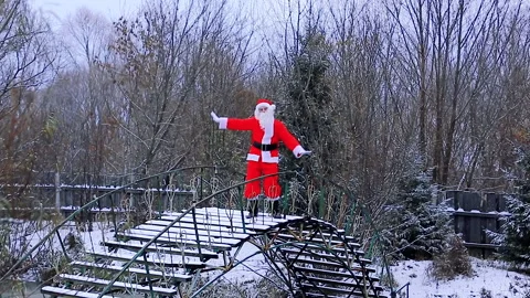Santa Claus is dancing Stock Footage 165898279