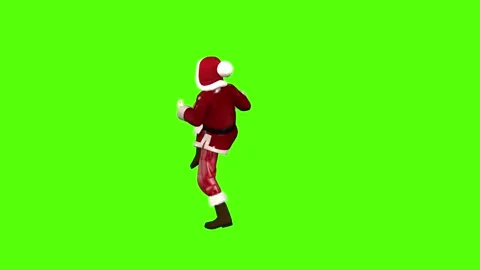 Santa Claus Dancing Green Screen Animation Seamless Loop Stock Footage 296059246
