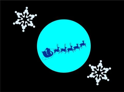 Santa claus with deer vector design for christmas Stock Illustration