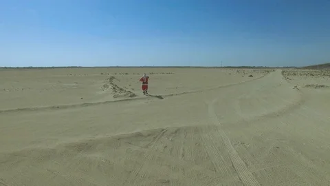Santa Claus in the desert Stock-Footage 72510065