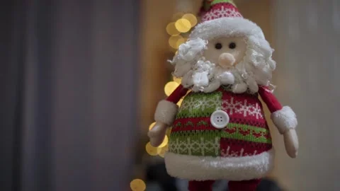 Santa Claus Doll in Close-Up Stock Footage 294663950