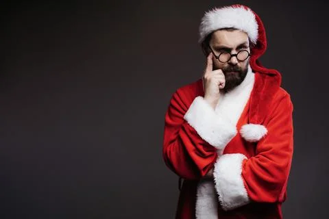 Santa Claus in doubt Stock Photos