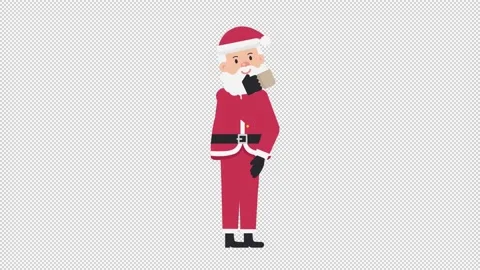 Santa Claus Drinking Coffee Stock Footage 205035770