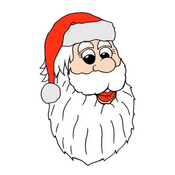 Santa claus face Illustrazione stock