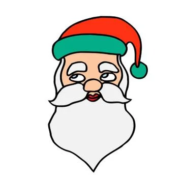 Santa claus face Иллюстрация