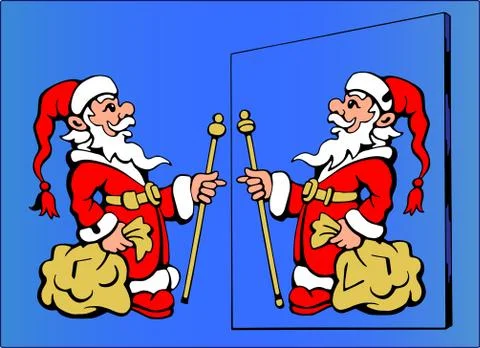 Santa Claus - Find the ten differences Stock Illustration