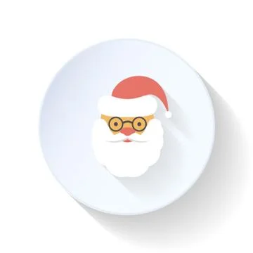 Santa claus flat icon Stock Illustration