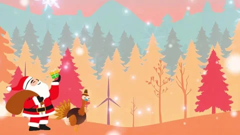 Santa Claus in the Forest Stock Footage 301668405