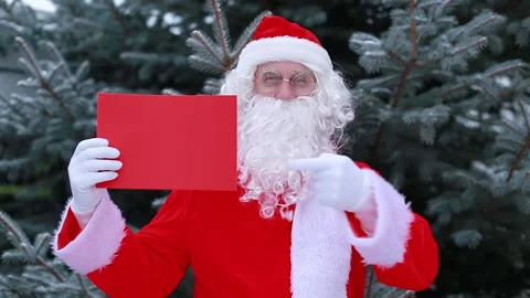 Santa Claus gestures at the form Stock Footage 165461510
