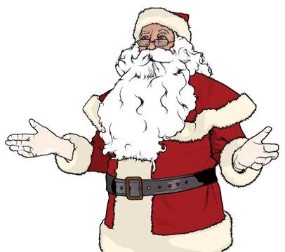 Santa Claus Gesturing Welcome Stock Illustration