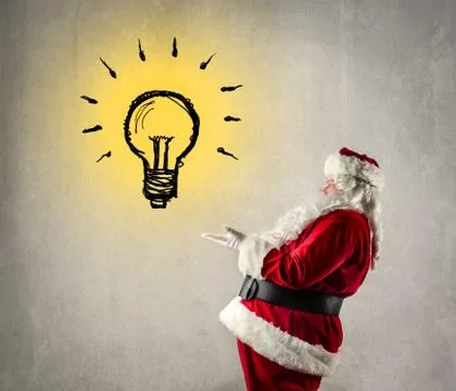 Santa claus has a plan Stock Photos