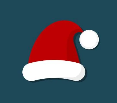 Santa claus hat icon. Vector illustration Stock Illustration