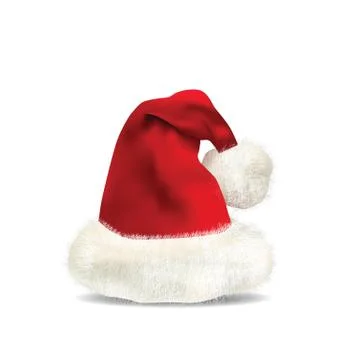 Santa claus hat isolated on white Stock Illustration