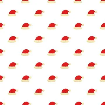 Santa claus hat pattern celebrating winter holiday season Stock Illustration