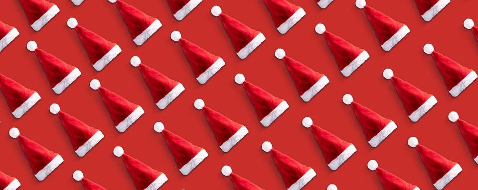 Santa Claus hat pattern Stock Photos